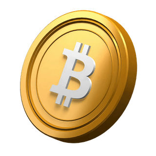 Bitcoin BTC crypto coin graphic on free guide section